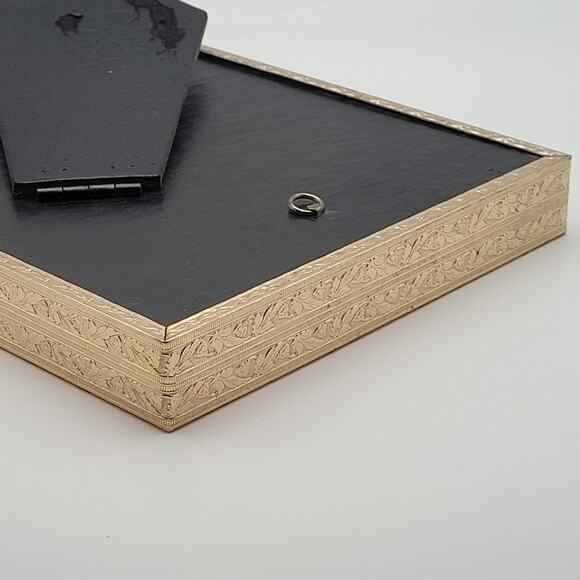 Vintage Gold Toned Frame Art Optional Oval Deep Insert 8x6in Wall Hanging Shelf - Picture 6 of 16